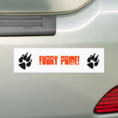 Furry Pride Pawprint-Bumpersticker Bumpersticker (Op auto)