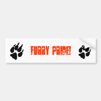 Furry Pride Pawprint-Bumpersticker Bumpersticker