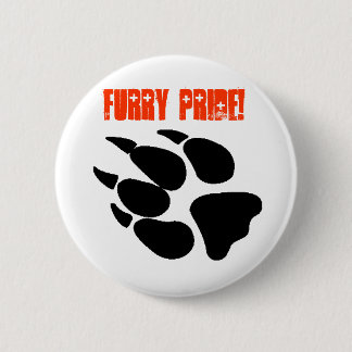 Furry Pride Pawprint-Button Ronde Button 5,7 Cm