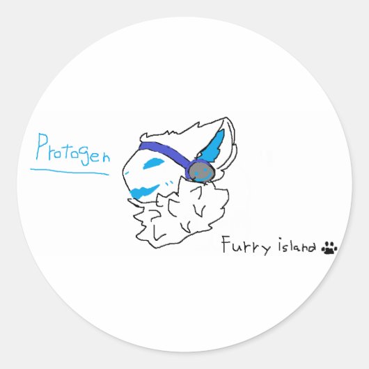 furry protogen sticker (Devant)
