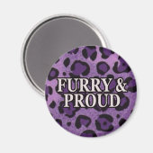 Furry & Proud Magnet Leo Versie Magneet (Voorkant / Achterkant)