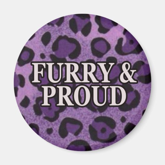 Furry & Proud Magnet Leo Versie Magneet (Voorkant)