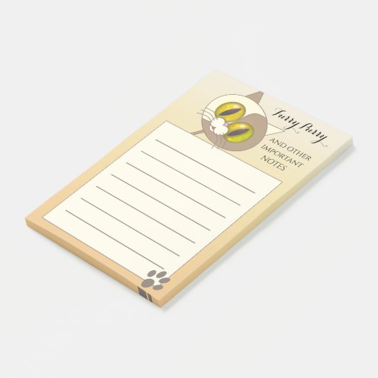 Furry Purry Cute Cat Notes (Schuin)