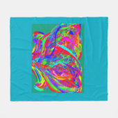 Furry Rainbow Colored Flower Fleece Deken (Voorkant (Horizontaal))