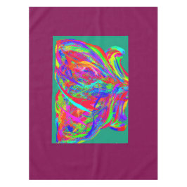 Furry Rainbow Colored Flower Tafelkleed