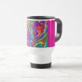 Furry Rainbow Colored Flower Travel Mug Reisbeker (Voorkant rechts)