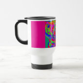 Furry Rainbow Colored Flower Travel Mug Reisbeker (Links)