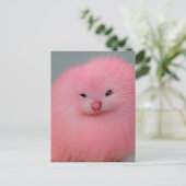 Furry roze ritter briefkaart (Staand voorkant)