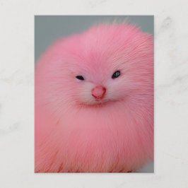 Furry roze ritter briefkaart