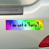 Furry Wolf-Fur Rainbow Bumpersticker (Op auto)