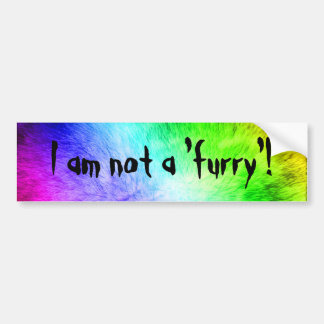 Furry Wolf-Fur Rainbow Bumpersticker