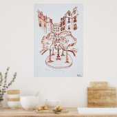 Furstenberg, Saint-Germain-des-Pres Church, Parijs Poster (Keuken)