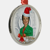 fury xmas Hillary clinton Metalen Ornament (Rechts)