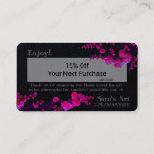  Fuschia Cherry Blossom Gift Kaart Visitekaartje (Achterkant)