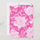 Fuschia Chinoiserie Floral Garden 50e verjaardag Kaart (Achterkant)