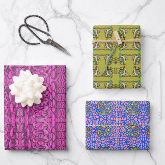 FUSCHIA DOODLE PARTY INPAKPAPIER VEL