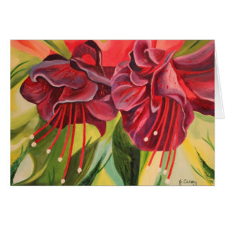 Fuschia Oil Painting Card van Joanne Casey