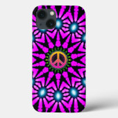 Fuschia Stropdas-Dye Peace Sign Case-Mate iPhone Case (Achterkant)