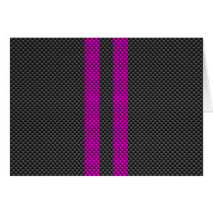 Fuschsia Pink Stripes en fibre de carbone