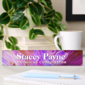 Fuscia Acrylique Flow Art Desk Plaque