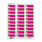 Fuscia Wild Side Raven Bride Étiquettes de adresse (Feuille entière)