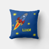 Fusée à étoiles | oreiller personnalisable (Recto)