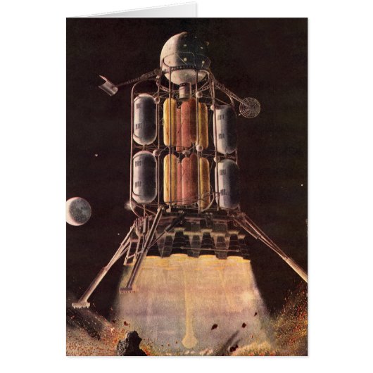 Fusée de science-fiction vintage qui s'éloigne de  (Devant)