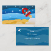 Fusée d'espace - cartes de visite (Devant / Derrière)