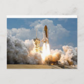 Fusée se projetant dans la carte postale spatiale (Devant)
