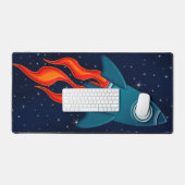 Fusée spatiale mignonne et conception d'espace ext (Clavier et souris)
