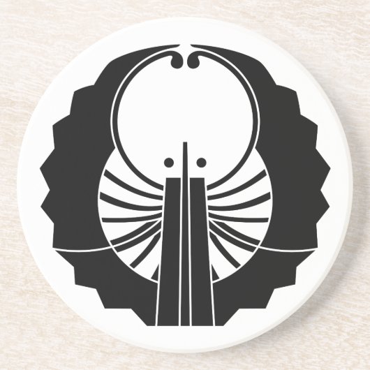 Fusen-stijl ventilatoren zandsteen onderzetter (Voorkant)