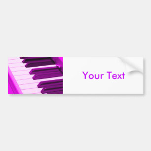 Fusha roze piano- of orgaantoetsenbord bumpersticker