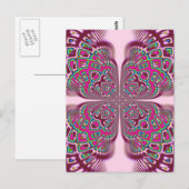 Fusha Roze ventilator Briefkaart (Voorkant / Achterkant)