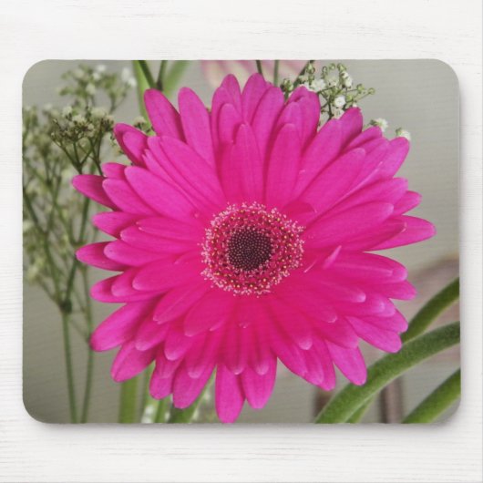 fushia daisy mousepad muismat (Voorkant)