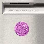 FUSHIA Disco-ball-on-black-background Magneet (Insitu (Vaatwasser))