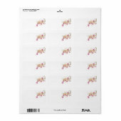 Fushia fleurs Étiquette (Feuille entière)