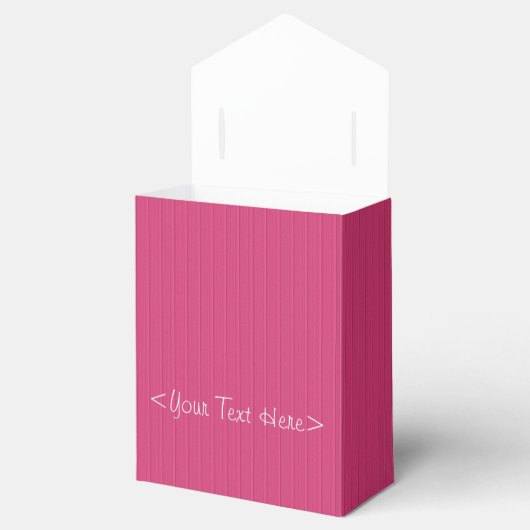 Fushia Striped Zebra and Hearts Pattern Favor Box Bedankdoosjes (Geopend)