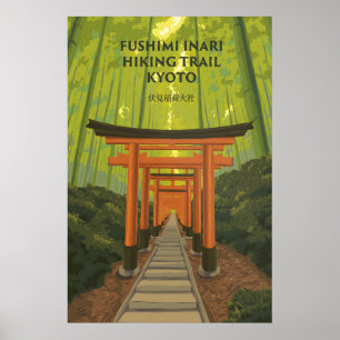 Fushimi Inari Wandelroute Kyoto Japan Reizen Poster