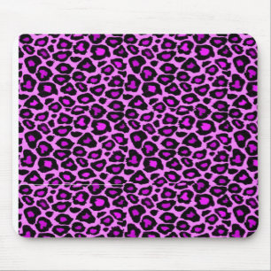 fushsia leopard print muispad muismat