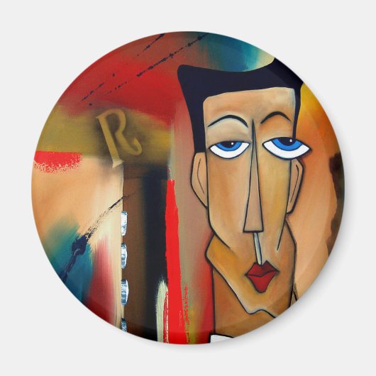 Fusie-abstracte kunst magneet (Voorkant)