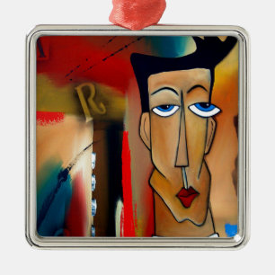 Fusie-abstracte kunst metalen ornament