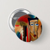 Fusie-abstracte kunst ronde button 5,7 cm (Voorkant /achterkant)