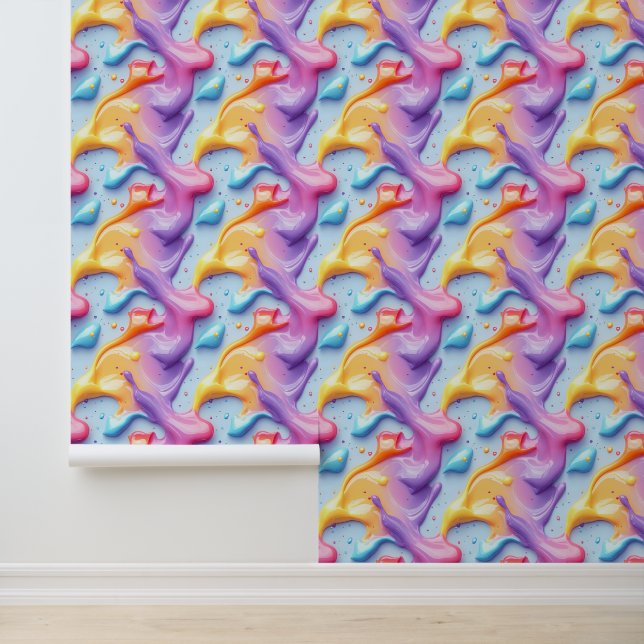 fusie van regenboogverf behang (Applicatie)