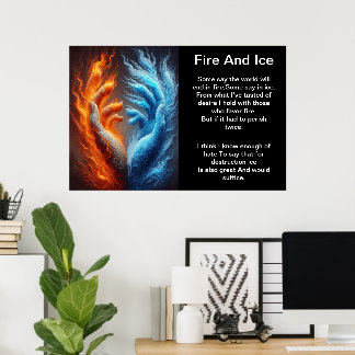 Fusie van vuur en ijs poster