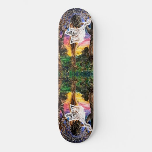 Fusie - Waterverf schilderen - Spiegelen Skateboard (Voorkant)