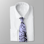 Fusie - zwart en paars stropdas (Gebonden)