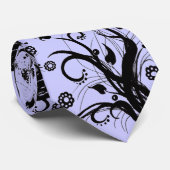 Fusie - zwart en paars stropdas (Opgerold)