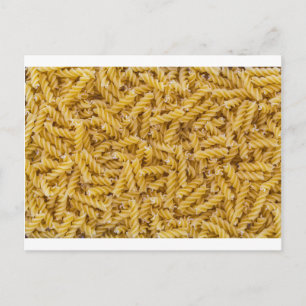 Fusilli pasta macro als achtergrondstructuur briefkaart