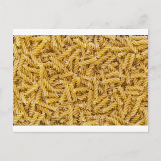 Fusilli pasta macro als achtergrondstructuur briefkaart (Voorkant)