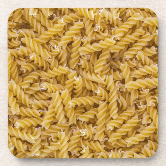 Fusilli pasta macro als achtergrondstructuur drankjes onderzetter (Voorkant)